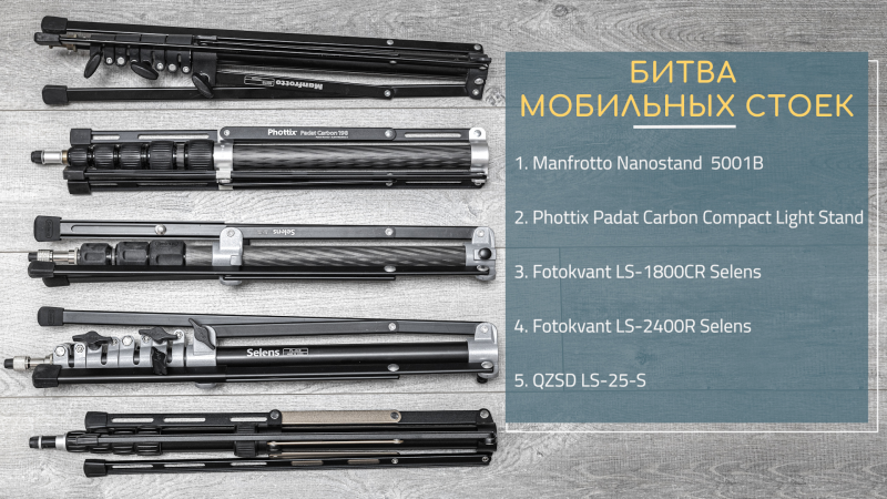Битва мобильных стоек для фотографа