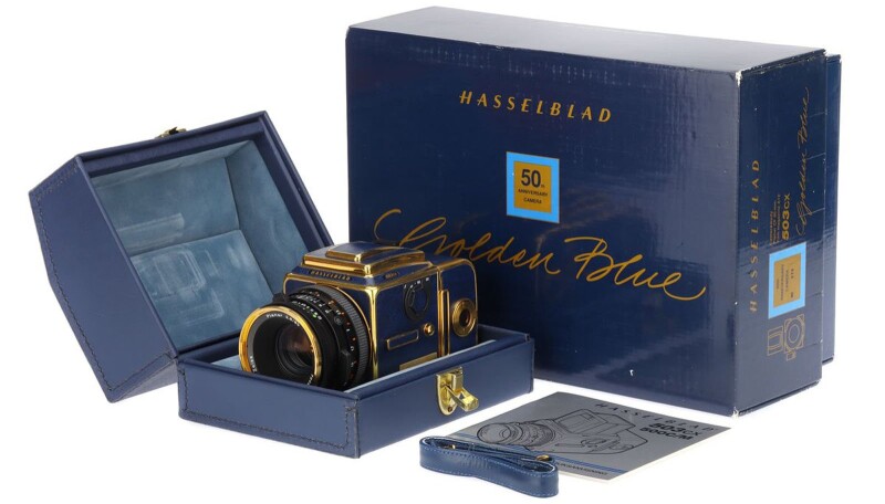 Красивое! Камера Hasselblad 503 CX Golden Blue Limited Edition