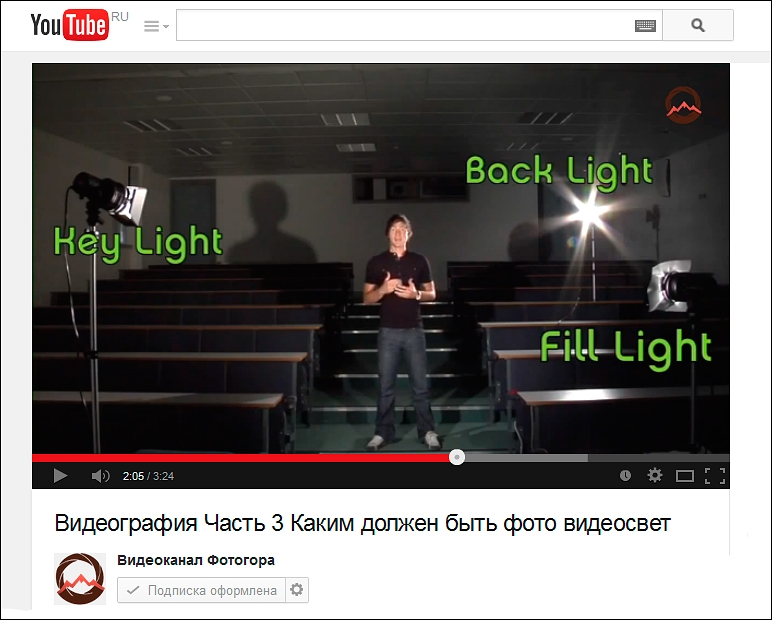 Видеография. Часть 3. Каким должен быть свет для видеосъемки