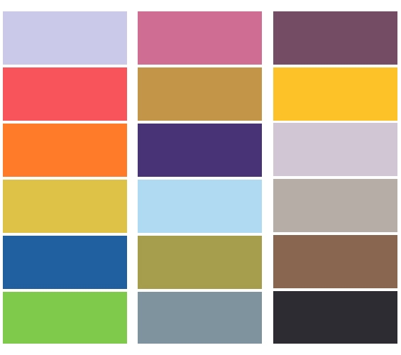 Цветовая таблица бумажных фонов Savage, Lastolite, Colorama, Superior, BD и т.д.