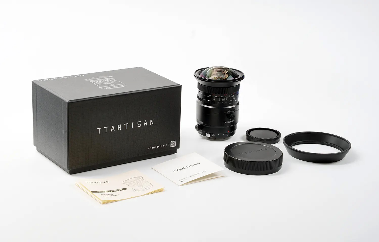 TTArtisan Tilt-Shift 17 мм f/4 ASPH комплектация поставки