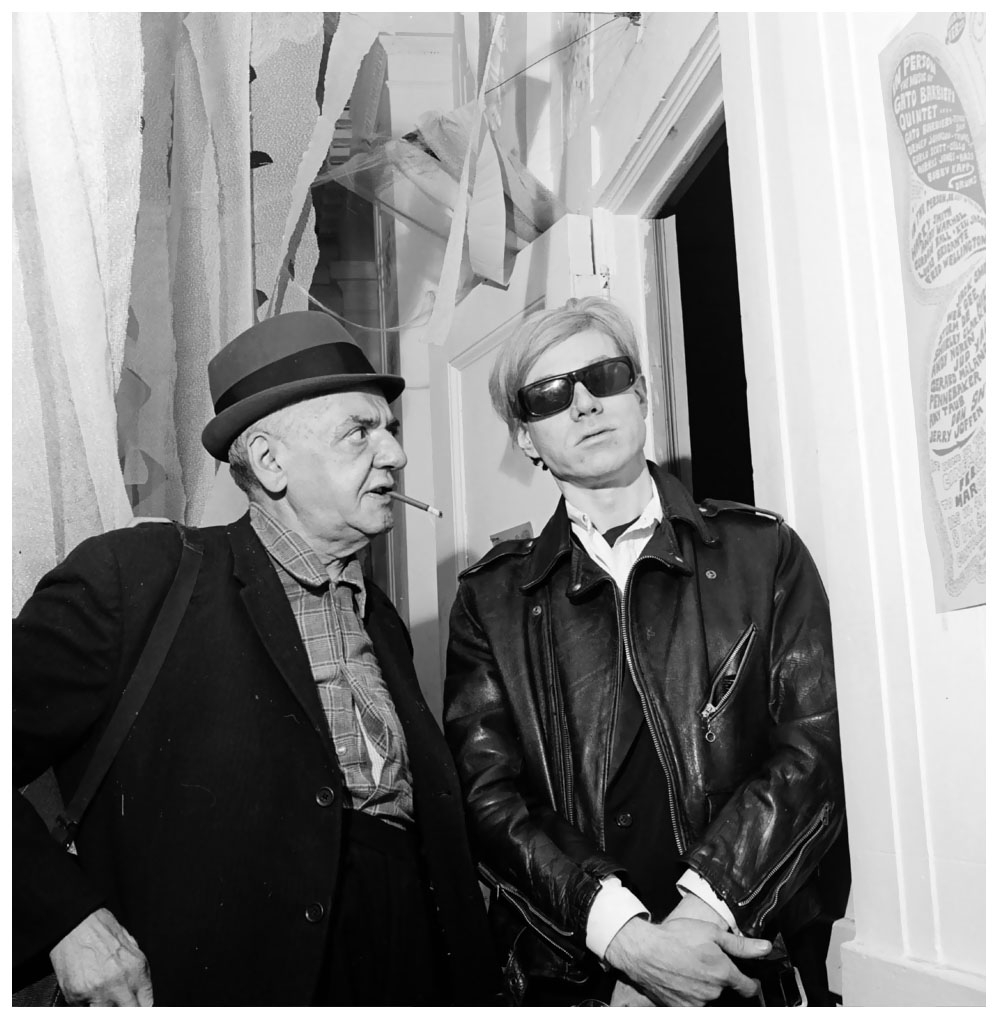 WeeGee with Andy Warhol