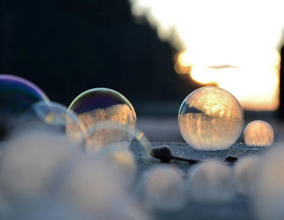 как фотографировать пузыри зимой